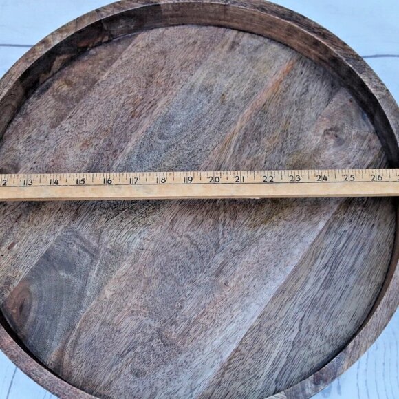 Mikasa Round Lazy Susan Serving Tray, 18-Inch, Mango Wood - Picture 7 of 16